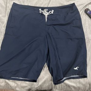 Hollister Blue Swim Trunks Quick-Dry Drawstring